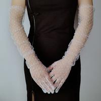 Gambar 【Goth】Sarung Tangan Renda Polka Dot Women Lace Polka Dot Gloves 8372 - White dari 99koutlet Kab. Tangerang 5 Tokopedia