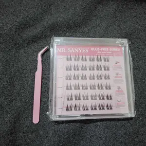 (LANGSUNG TEMPEL)[Glue free] Mr Sanyes Bulu Mata Dipasang Lembut Banyak Varian Bestseller Waterproof Bulumata Eye Eyelash Bentuk Pendek Natural Melekat Sempurna Praktis Reusable Anti Luntur