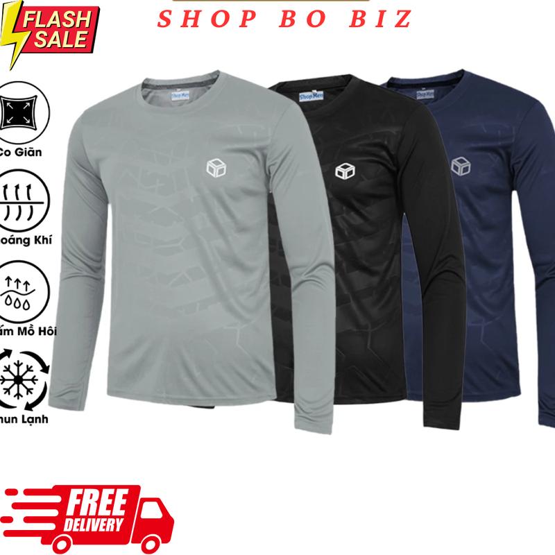 Combo 3 Áo thun thể thao nam giá rẻ dài tay măc đá bóng, tập gym, mặc giữ áo…