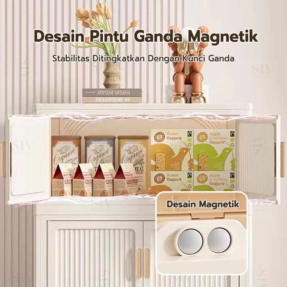 【Promo Buka Toko】Starke 60cm Lemari Plastik Susun Besar Lemari Plastik  Lipat Penyimpanan Serbaguna Furniture (3/4/5/6 Susun)