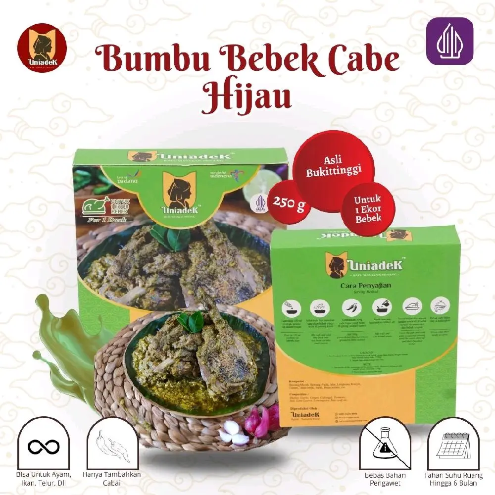 Bumbu Bebek Cabe Hijau Uniadek(250g)