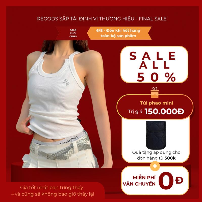 [ FINAL SALE ALL 50% ] Áo 2 dây kiểu chiết eo RG TOP Regods