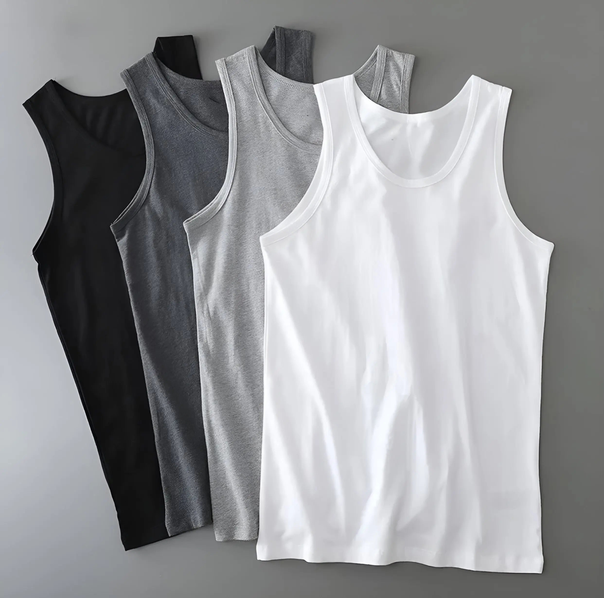 PROMO!!! Singlet Pria Paket 6 PCS Pakaian Dalaman Pria Kaos Singlet Polos Berkualitas Katun Slim-Fit Kaos Singlet Pria Dewasa Bahan Katun Rib Adem Serap Keringat