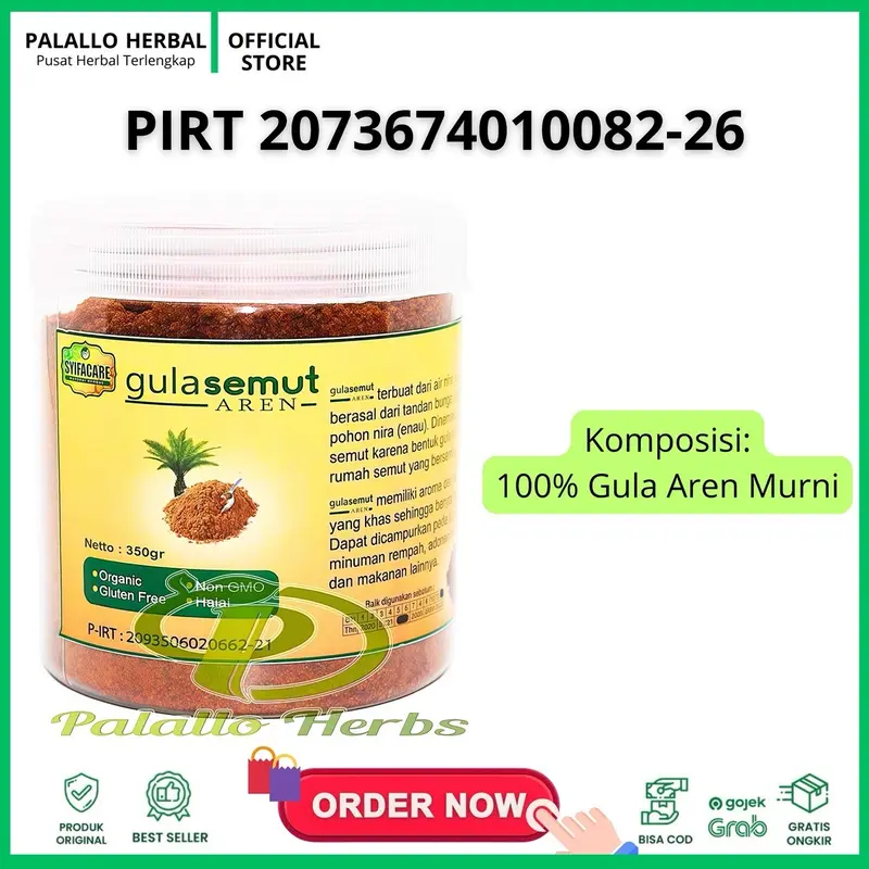 Gula Semut Aren Syifacare | Gula Aren Organic 350 gr Asli Original Pemanis Sehat Alami Bahan Food Sugar 2