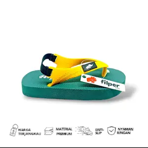 sandal let jepit anak usia 1 2 3 tahun, sendal anak flipper rubber laki-laki/ perempuan ( UNISEX )