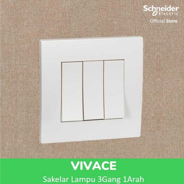 Gambar Schneider Electric Vivace Saklar Lampu - 3 Gang 1 Arah - KB33_1_WE_G3 dari Schneider Electric Indonesia Kab. Bekasi Tokopedia