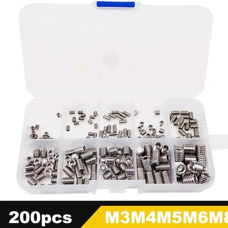 200pcs/kotak set skru kunci keluli tahan karat termasuk 10 saiz ...