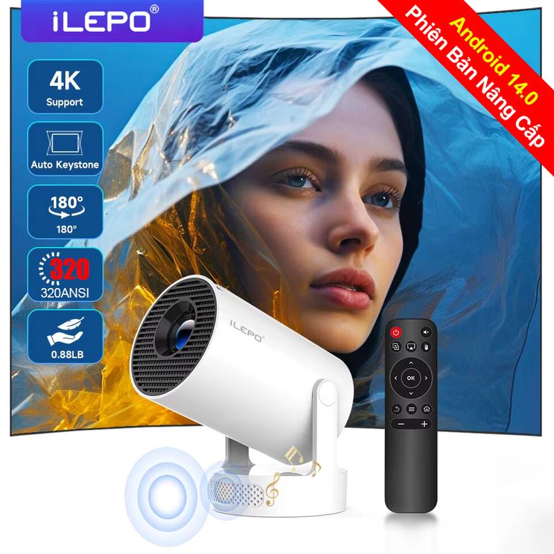  Máy chiếu mini HY300ULTRA phiên bản nâng cấp tích hợp loa và HĐH android 14.0 xem phim giải trí gia đình bảo hành 1 đổi 1 máy chiếu nhà 