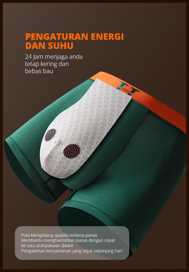 Product Introduction of [HEPNIES ISI 3PCS kemasan kotak kardus exclusive] celana boxer pria mewah berbahan sutra, trendi, menyerap keringat, dan sejuk, boxer pria berkualitas tinggi gaya Korea 8