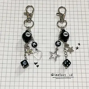CHAPTEERS BALL KEYCHAIN INITIAL BILLIARD/ GANCI IDE COUPLE BOY AND GIRL GANTUNGAN LUCU