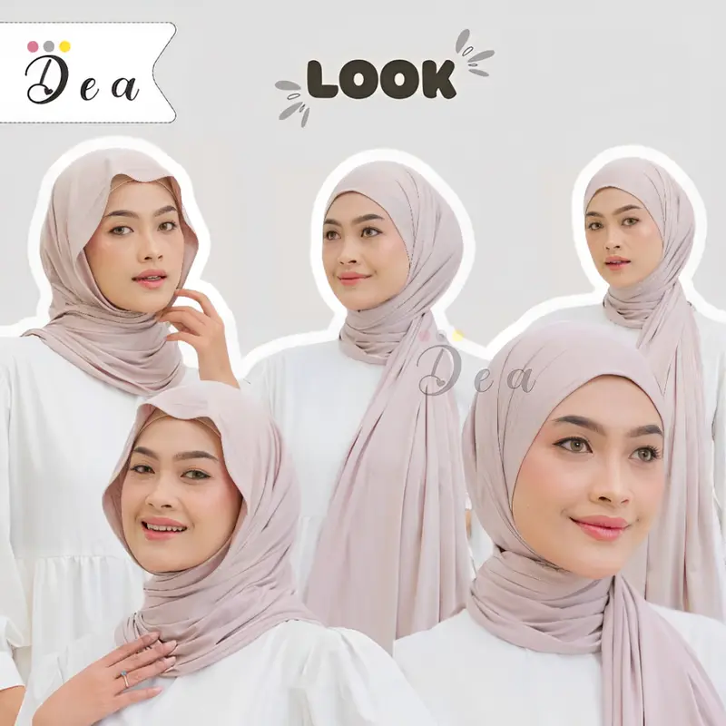 Pashmina Kaos Jilbab Hijab Kerudung Pasmina Kaos Jersey Premium Polos Mleyot 1