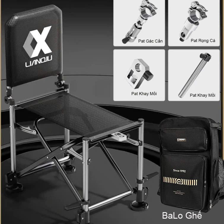 Ghế Câu Cá Địa Hình Gấp Gọn LIANQIU 035 Chất Liệu Họp Kim Nhôm Hàng Không Cao Cấp PKT-41