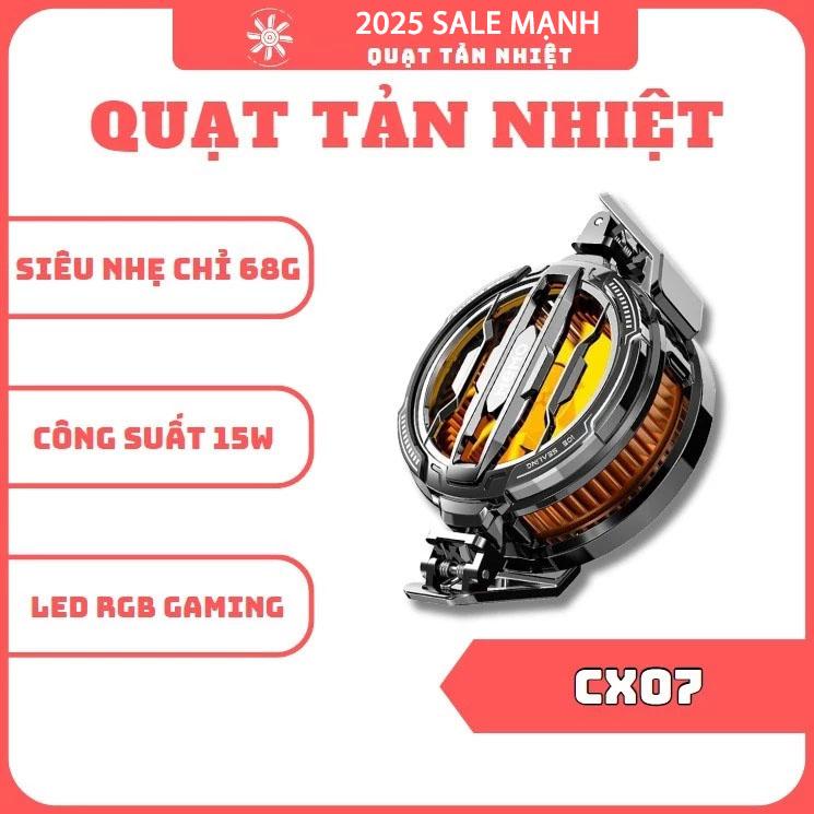  2025 Quạt tản nhiệt điện thoại sò lạnh MEMO CX07 thế hệ mới làm lạnh đóng băng hỗ trợ tăng fps gaming liên quân PUBG FF 
