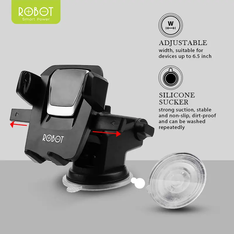 ROBOT Universal Car Holder RT-CH03 Silicon Pad For Smartphone Car Stand Holder - Garansi Resmi 1 Tahun (RT-CH03) [ BISA COD ] stand  holder hp 2