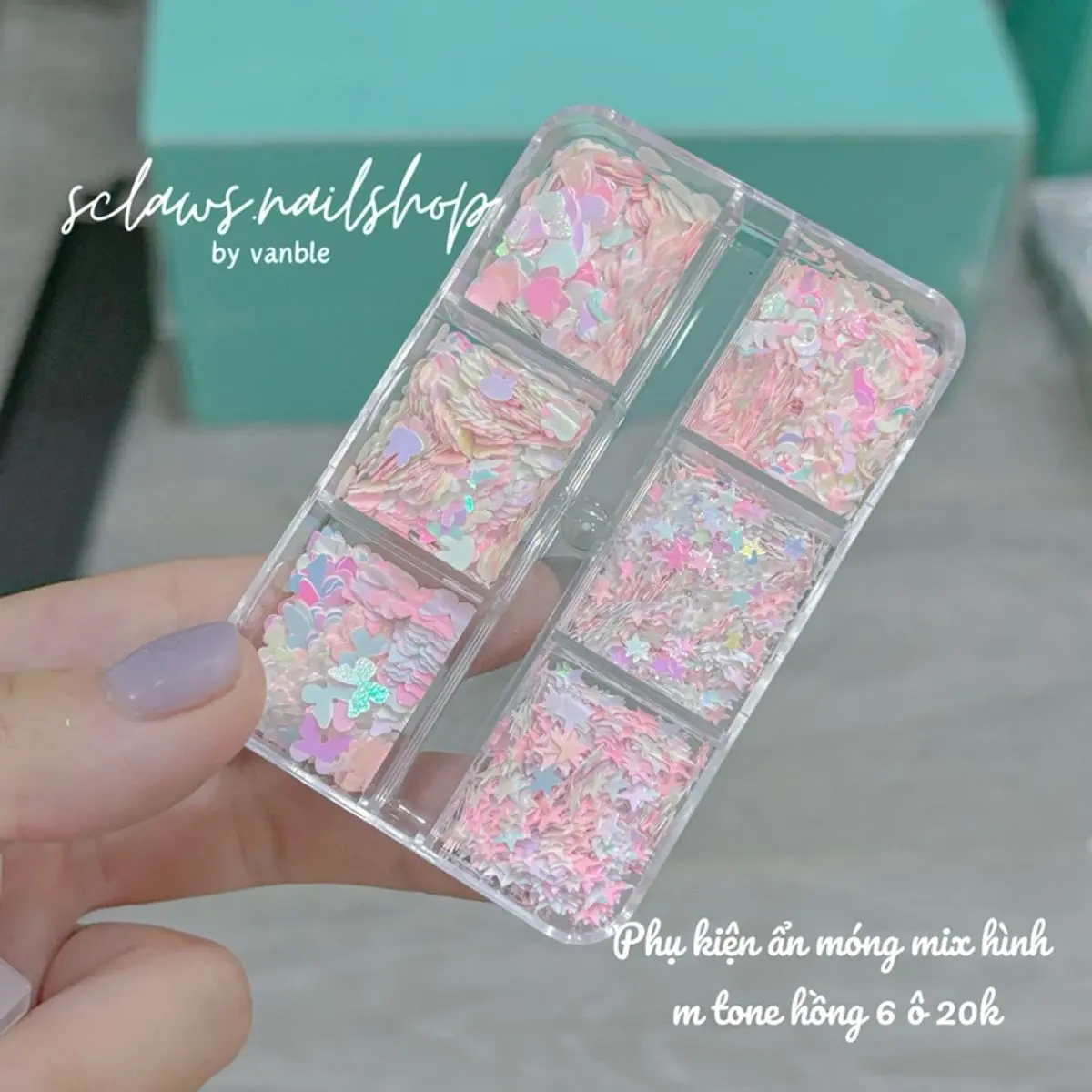 Các set phụ kiện ẩn mónġ style Hàn mix hình hoa sao bướᶆ tim mix màu