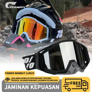 Gwein GOGGLE100% KACAMATA HELMTRAIL KLX CRF SUPERMOTO TRABASMOTOCROSS ANTI UV400 KUAT AWET LENSAKOKOH GOGLE KACAMATA HELM JPX ORCA Windproof Sand Resistant Goggles Motorcycle