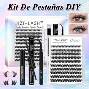 pestañas baddie fairy manga kit pestañas postizas | efecto muñeca anime con banda invisible | impermeable extensiones pestañas spiky wet look | maquillaje cosmético para cosplay y2k e-girl   pestañas efecto angel   pestañas 3d aqua lash