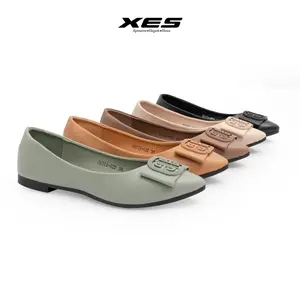 XES SAVIA-622 - Sepatu Wanita Flat Shoes Wanita - Sepatu Kerja Import Black