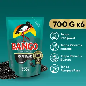 [HARGA SPESIAL] Bango Kecap Manis Kemasan Pouch Refill 700g Isi 6