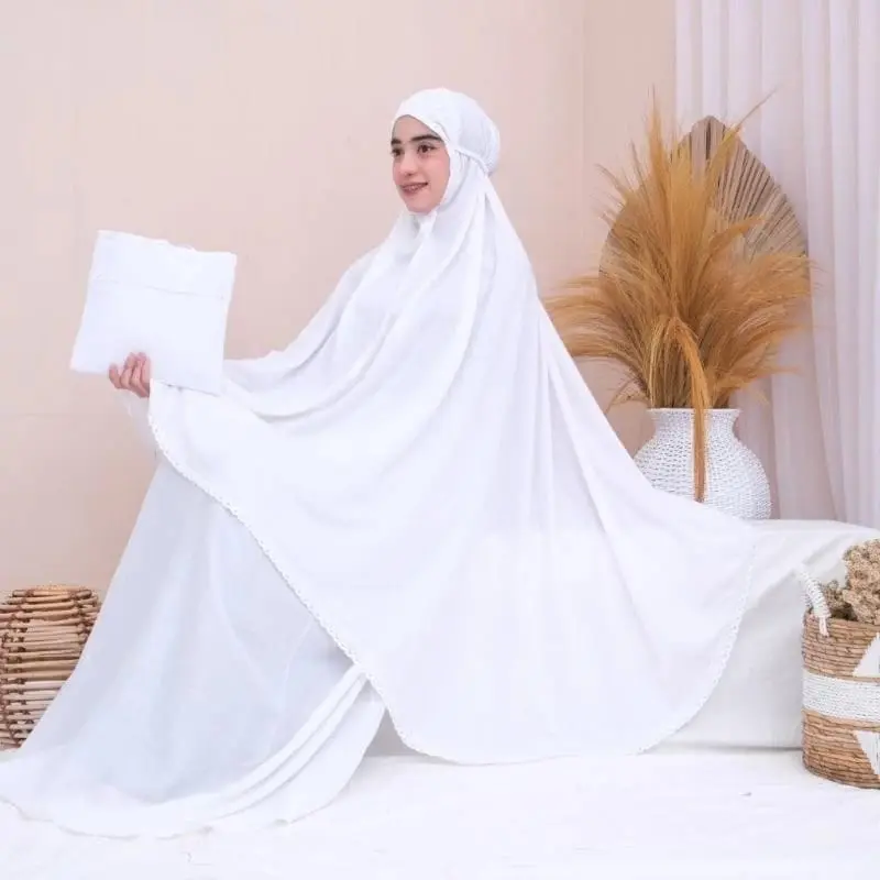 Mukena Traveling Hyget Polos Variasi Renda 0