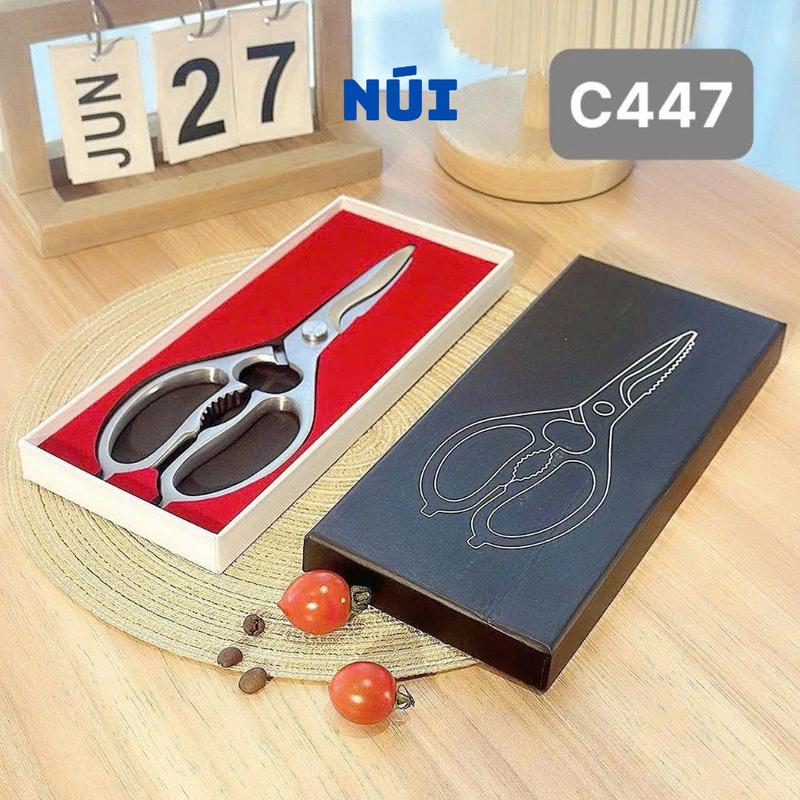  Kéo Inox Cắt Gà Cán Thẳng Chockmen C447- CKM-AL447ZD Sắc Ngọt Đa Năng Nhà Bếp Cắt Gà Vịt 