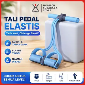 [READY]Hoptech Alat Olahraga Tarik - Pedal Kaki Bisa Dipisah, Tabung Karet 4 Lapis (4X Elastis), Kekuatan 65 Pon - Bakar Lemak & Ratakan Perut Otot Outdoor Outdoor