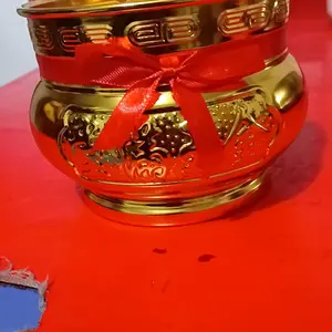 Hiolo Tempat Bakar Dupa Hio Kuningan Emas Keberuntungan Fengshui Cina 3.5" 5 Inch