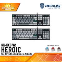 Gambar KEYBOARD GAMING REXUS HEROIC KX5 v2 Mechanical - Gaming Keyboard - Dark Grey, Blue dari Techno Computer Bali Kota Denpasar 1 Tokopedia