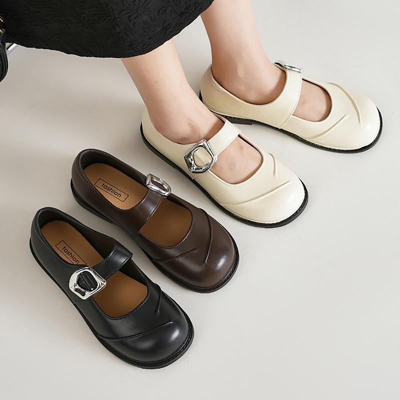  Dép sục nữ thời trang phong cách tiểu thư giày búp bê chất PU mềm không thấm nước êm chân BTdep 