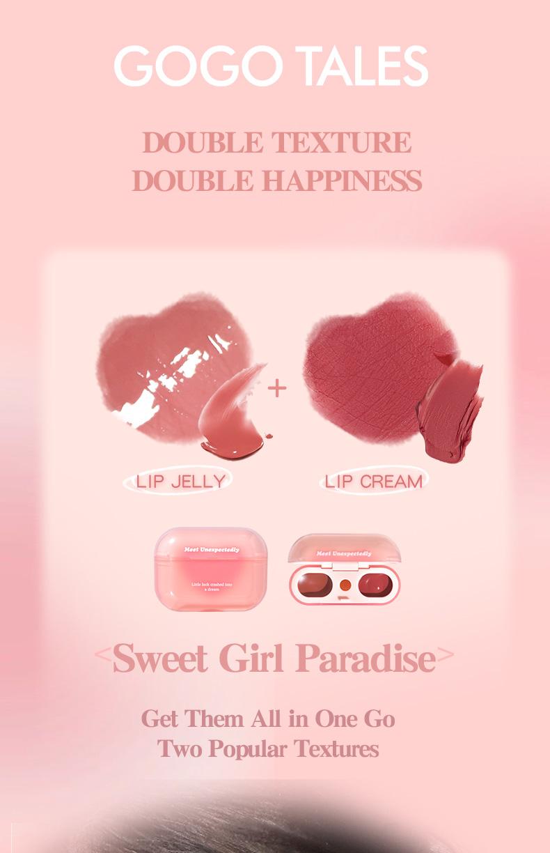 Product Introduction of [BPOM]GOGO TALES LipPods Lipstik Cloud Sense Dual Colour Lipcream Lip Matte Velvet Lipstick Lip Tint Anak Sekolah Make Up Lip Gloss Bibir GT621 1