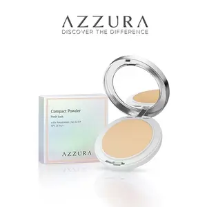 AZZURA Compact Powder Bedak Padat dengan Amazonian Clay & HA SPF 20 PA++ untuk Tampilan Natural