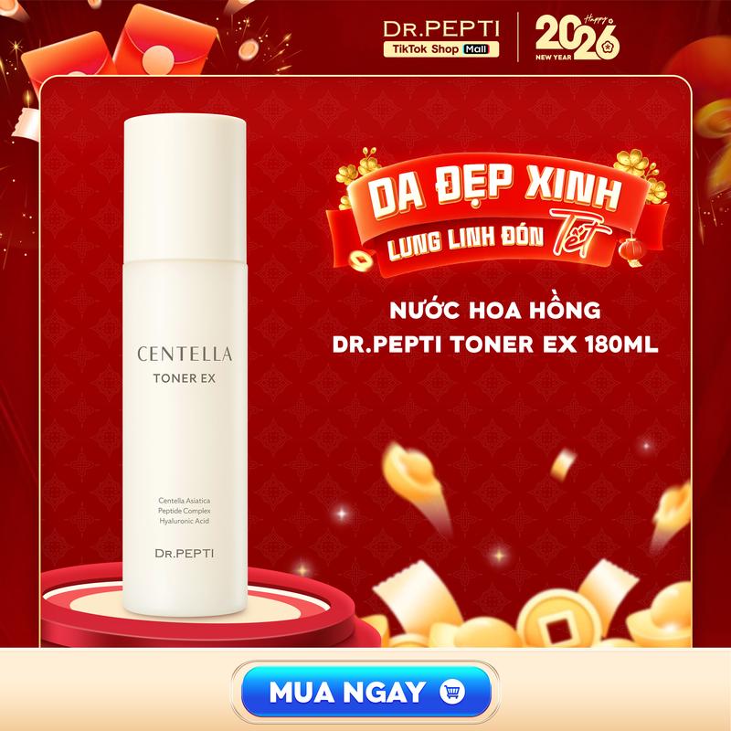  Nước Hoa Hồng Dưỡng Da Dr.Pepti Centella Toner EX Phiên Bản Mới Giúp Cấp Ẩm Mịn Màng Dưỡng Ẩm Da Chăm Sóc Da Dưỡng Da Mặt Skincare Cho Làn Da Đẹp   180ml  
