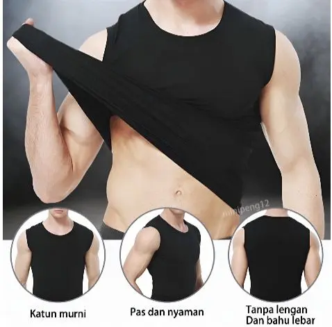 PROMO !!! PAKET 8 PCS KAOS YUKENSI PAKAIAN DALAM PRIA Oblong Hitam  Katun Distro manis xl rompi kaos  dalam dewasa sporty xl Singlet Cowok singlet kaos  kutang lekbong Keren Putih 2