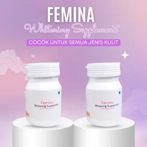 PAKET 2 BOTOL Femina Suplemen Pemutih Badan Dan Kulit Aman Original Bpom