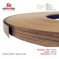 Gambar HOMEGA PVC Edging- Pelapis Meja PVC - Tekstur Myanmar Teak - Ukuran 22 mm / 42 mm - Kemasan 1 Roll / 100 m - Ukuran 22 mm dari Homega Indonesia Kota Administrasi Jakarta Barat 4 Tokopedia