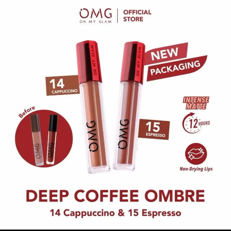 OMBRE OMG LIP CREM  COFFE EDITION NO 14 dan 15