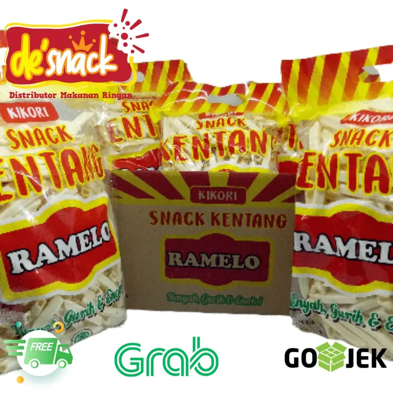 Distributor/Grosir/Snack/Cemilan/KIKORI SNACK KENTANG RASA ORIGINAL Merk Ramelo 1