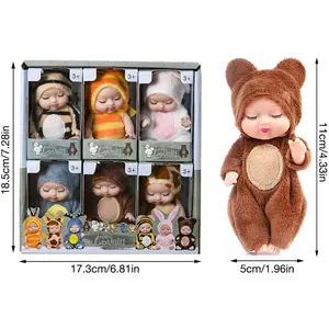 11cm Sleep Baby Doll / Boneka Boneka Simulasi Mainan Boneka Bayi Super Mini Reborn / mainan anak-anak