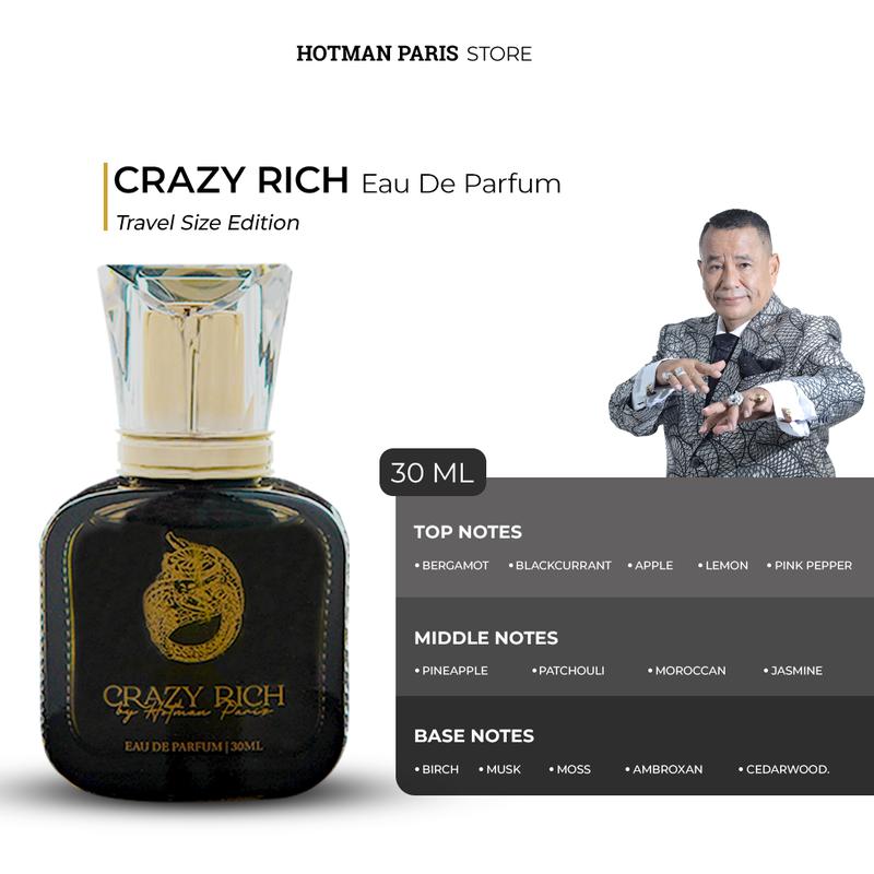 LIVE LOUISSE X HOTMAN PARIS Parfume Crazy Rich By Hotman Paris ( For Men )- Travel Size 30 ML Hitam Perfume Pria 2