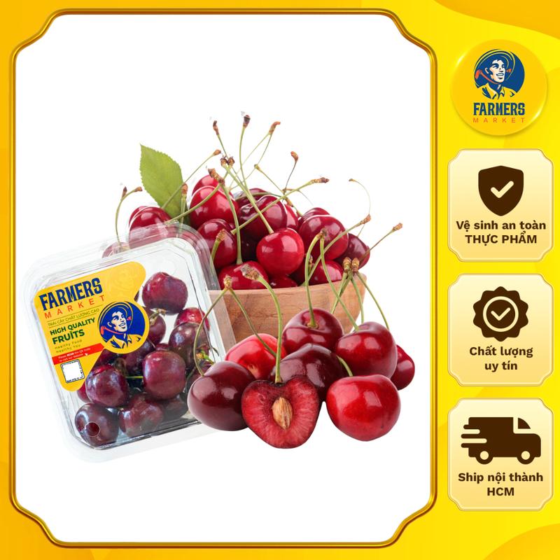 [Trái cây nhập khẩu] Cherry đỏ Mỹ size 10 - Cherry đầu mùa, ngọt xen lẫn chua, cứng trái cuống xanh 0