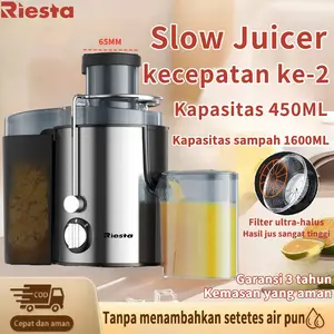 Multifungsi Juicer Extractor 450ML Slow Juicer — Pemisah Ampas | Lubang Besar | BPA Free | Jus Lebih Halus & Banyak Nutrisi Cocok untuk Keluarga Bisa untuk Banyak Jenis Buah & Sayur Hasil Jus Lebih Banyak Desain Strong & Awet