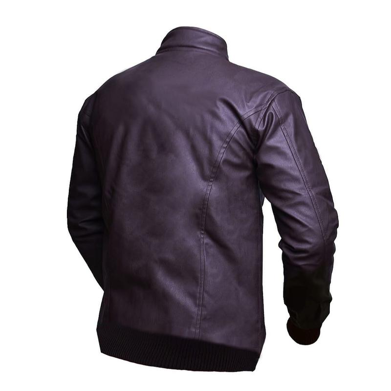 Jaket Motor Pria Semi Kulit BKR 041 Jaket Touring Polos Keren  Distro 4