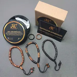 gelang +cincin kaukah kaokah asli motif marjan 33 butir (free cincin)