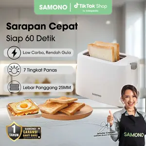 (BISA COD) Samono 750W Toaster Pemanggang Roti SW-TW750 [SW-TW750] Panggangan Putih