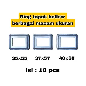 ring tapak hollow ukuran 35×55 37×57 40×60 mm ornamen aksesoris pagar plat besi isi 10 pcs