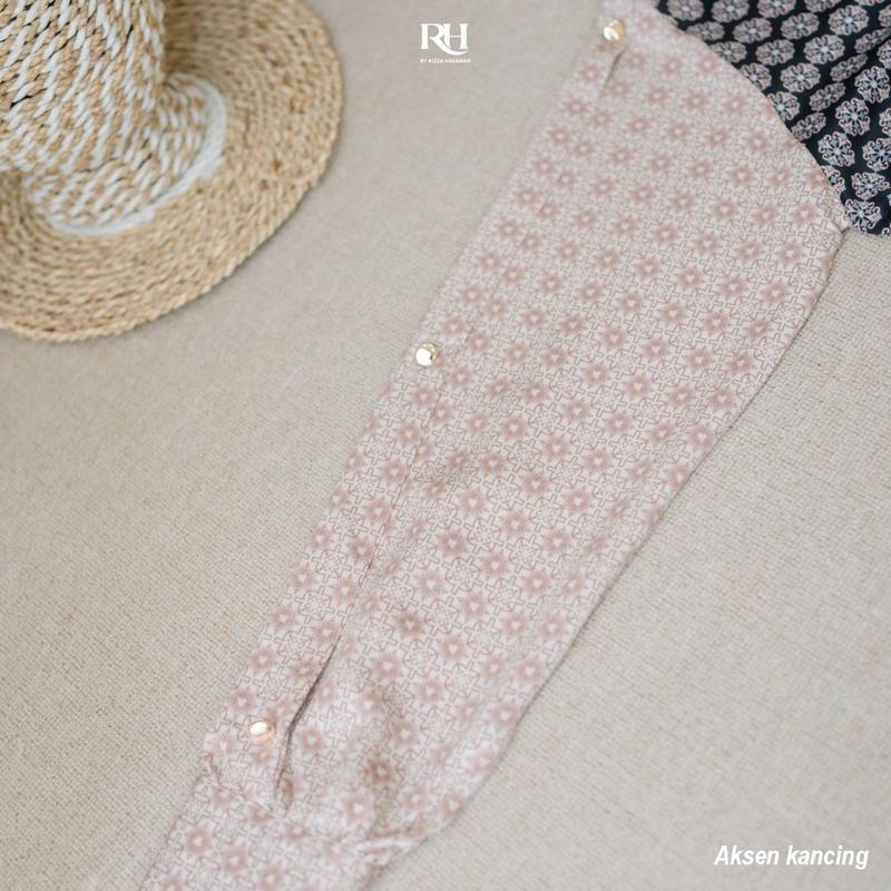 Rh Col Inayah Dress (gamis lebaran, gamis kondangan, gamis terbaru) Kancing Muslim Wanita 8