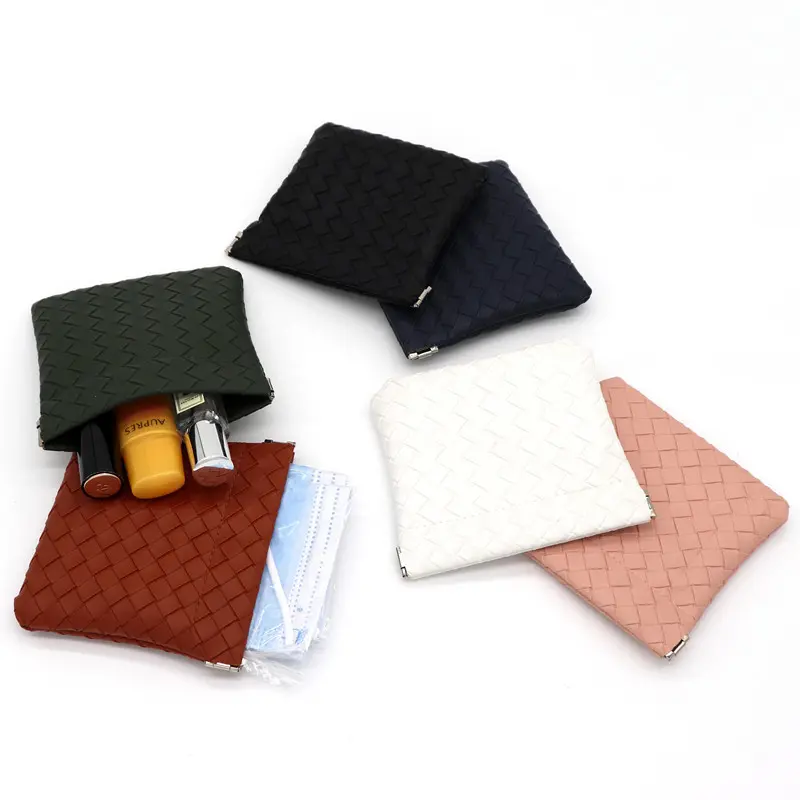 Mini Cosmetic Lipstick PU Leather Storage Bag