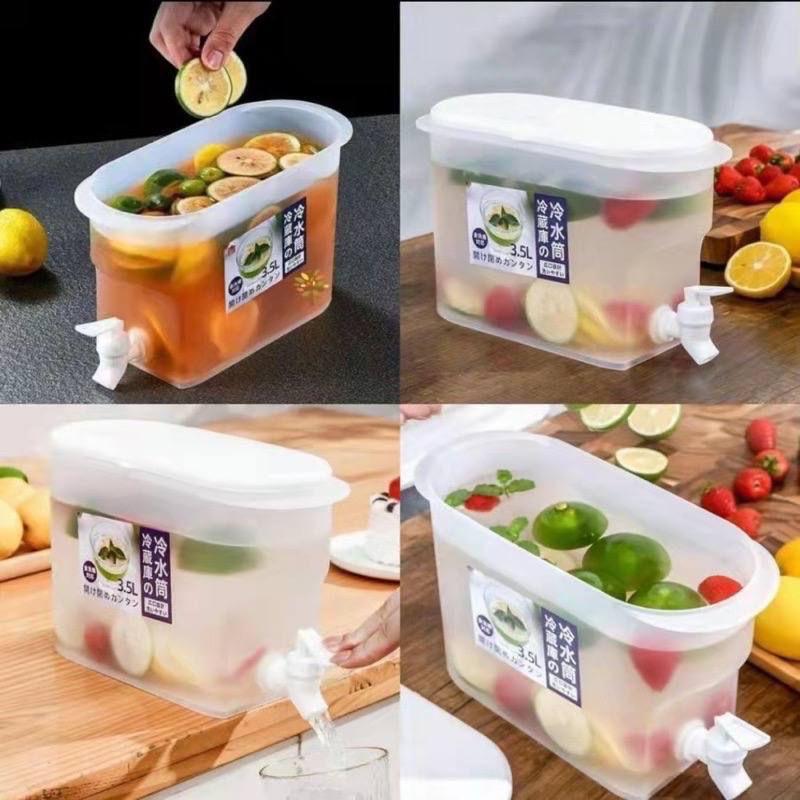 Dispenser Air Minum Dingin 3.5L  Water Kulkas Ketel Air Dingin Dengan Keran Plastik Putih Kitchenware 4