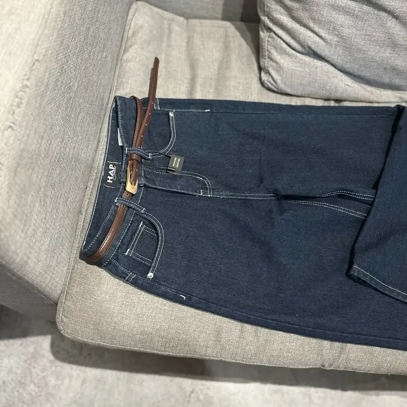 HAP (S-2XL) Quần Jeans suông  màu xanh than chât jeans mềm  P3515 có 2 chiều dài 95cm và 103cm | BigBuy360 - bigbuy360.vn