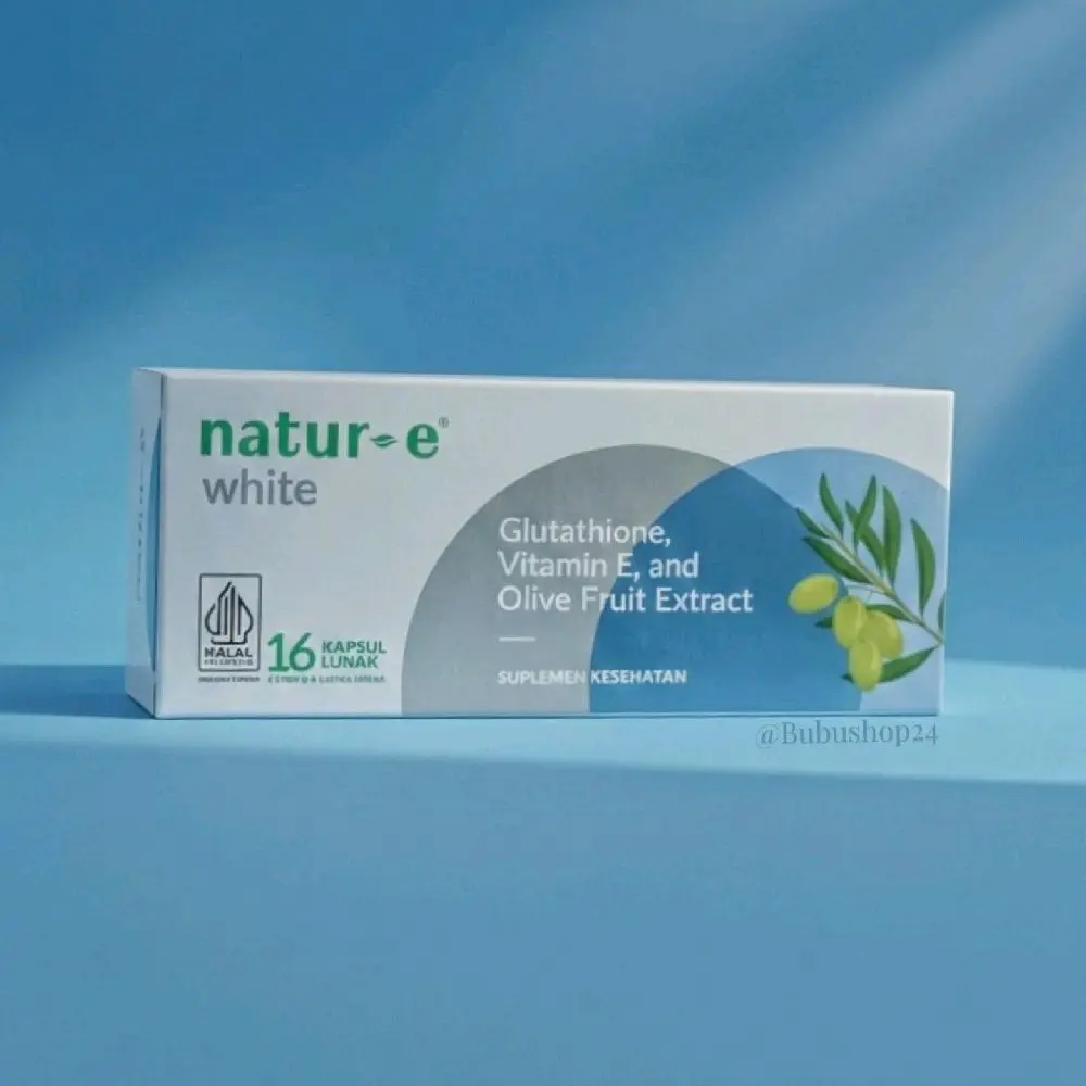 Natur-E White Isi 16 - Suplemen Kesehatan untuk Mencerahkan Kulit dengan Glutathione Vitamin E & Olive Extract - Shop | Tokopedia Natur-E White Isi 16 - Suplemen Kesehatan untuk Mencerahkan Kulit dengan Glutathione Vitamin E & Olive Extract - Shop | Tokopedia